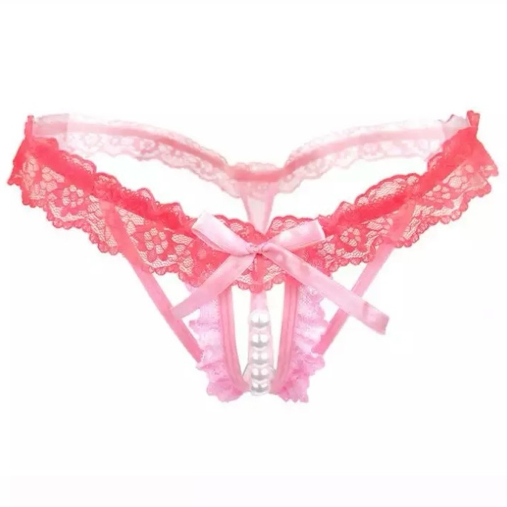 Small Lace Trim Pink Intimate Wear